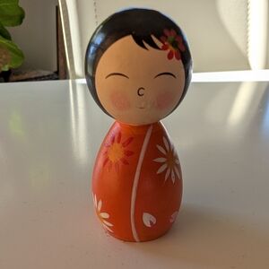 Kokeshi Doll Girl Pencil Sharpener Vintage